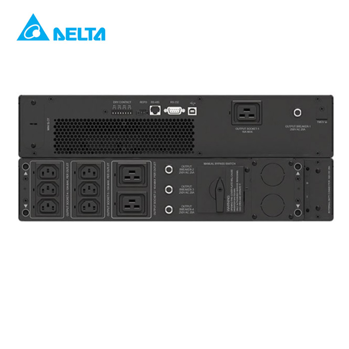 เครื่องสำรองไฟ DELTA  RT-SERIES 5KVA/5 KW(2U)  LCD RACKMOUNT 3Y WARRANTY